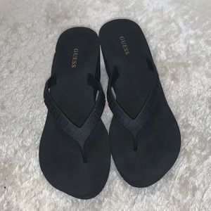Guess wedge flip flops